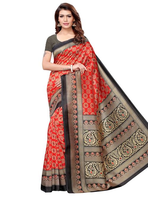 ethnic motifs printed mysore silk saree with blouse - 16201421 - Very Small Image - 1