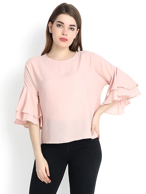 layered bell sleeved top - 16201842 - Very Small Image - 1