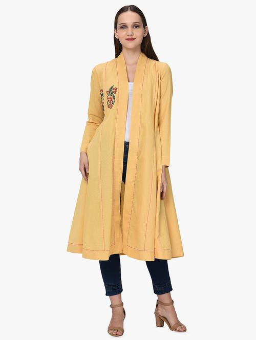 yellow embroidered regular shrug - 16202877 - Very Small Image - 1