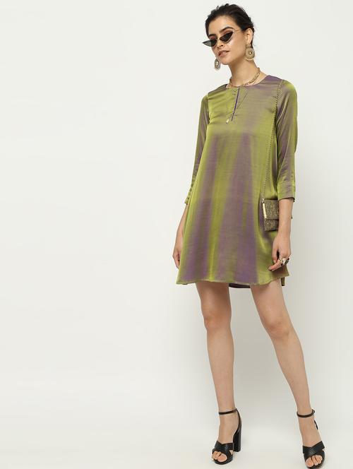 piping detail a-line dress - 16203116 - Very Small Image - 1