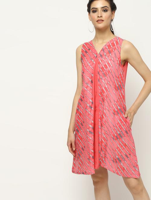 tied and dyed a-line dress - 16203168 - Very Small Image - 1