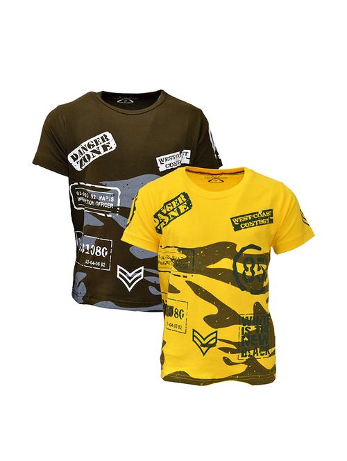 set of 2 multi colored cotton t-shirt - 16203252 - Very Small Image - 1
