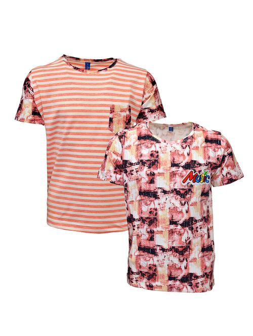 set of 2 orange cotton t-shirts - 16203254 - Very Small Image - 1