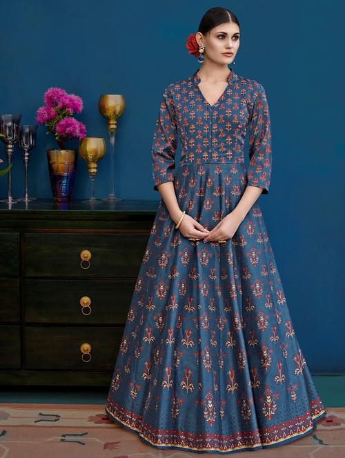embroidered semi-stitched suit - 16203649 - Very Small Image - 1