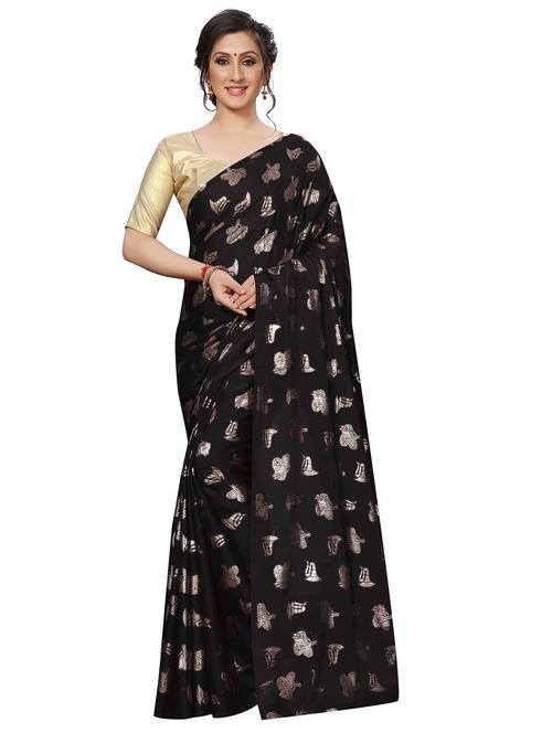 foil printed saree with blouse - 16204185 - Very Small Image - 1