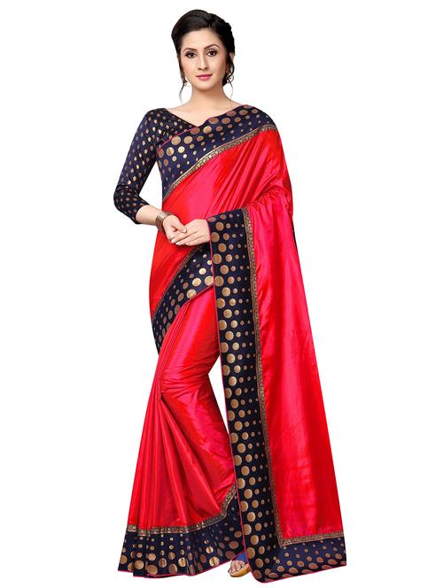 zari lace border saree with blouse - 16204194 - Very Small Image - 1