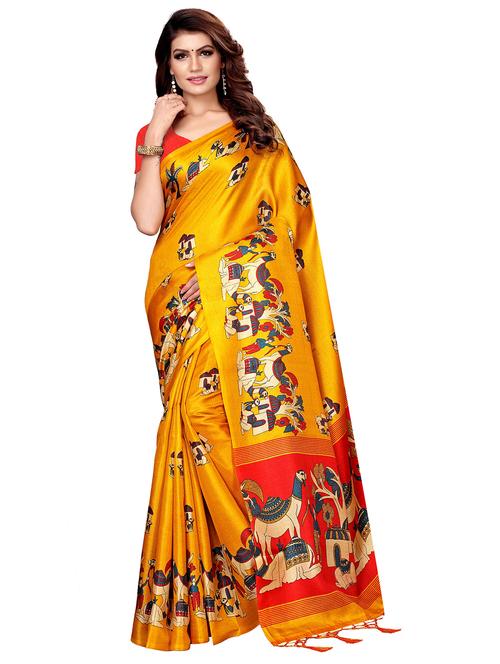 kalamkari printed saree with blouse - 16204215 - Very Small Image - 1