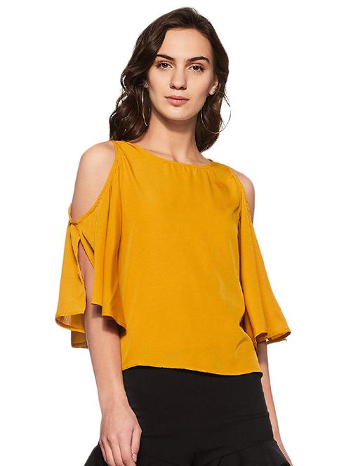 cold shoulder slit sleeved top - 16206752 - Very Small Image - 1