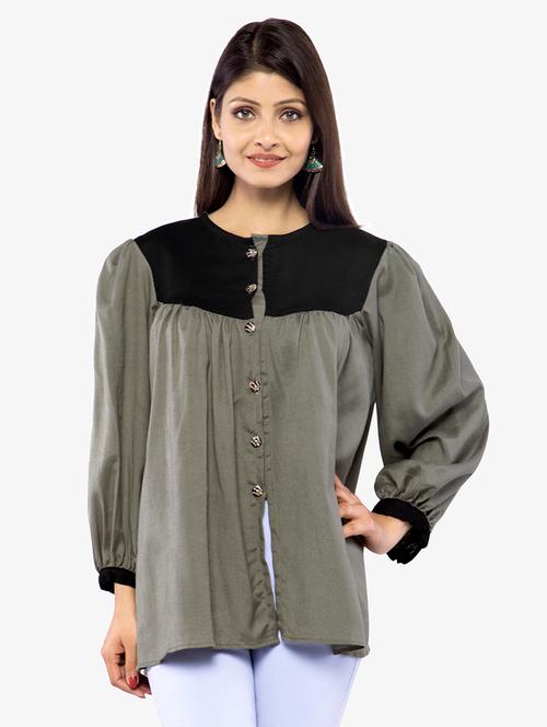 contrast a-line kurti - 16206806 - Very Small Image - 1