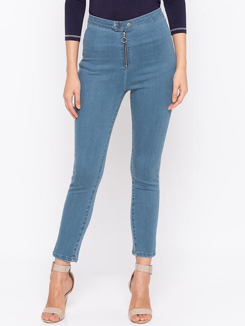 zipper detail high rise jegging - 16206874 - Very Small Image - 1