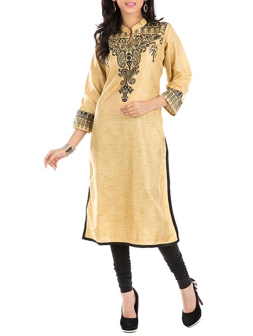 printed straight kurta - 16208360 - Very Small Image - 1