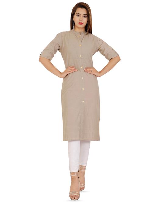 solid straight kurta - 16208386 - Very Small Image - 1