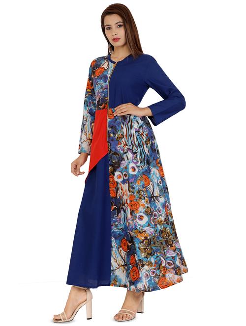 abstract printed a-line kurta - 16208432 - Very Small Image - 1