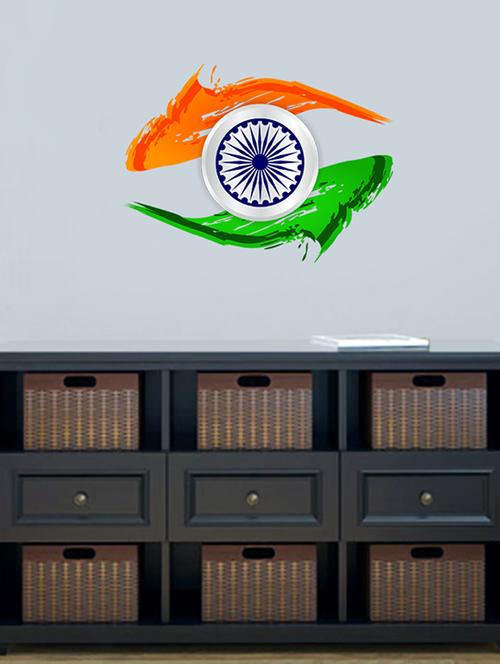 sehaz artworks ind-flag multi wall decal or living room sticker for home decoration - 16208466 - Very Small Image - 1