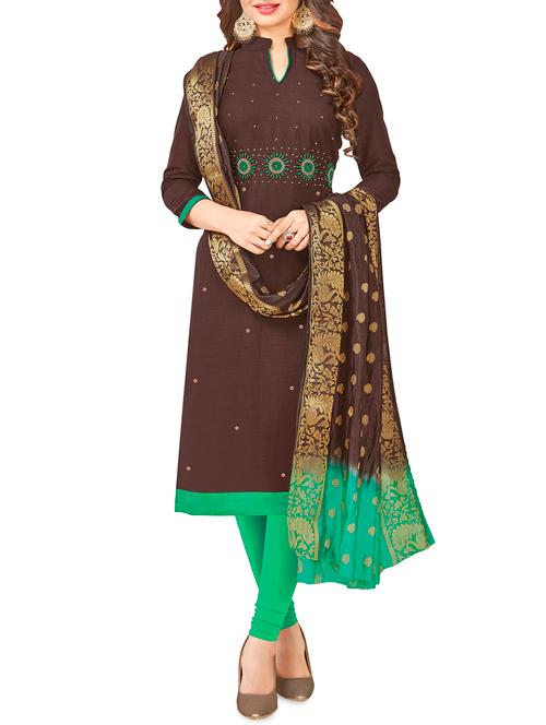 embroidered unstitched suit - 16209502 - Very Small Image - 1