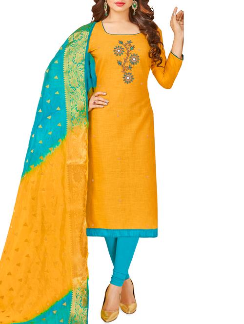 embroidered unstitched suit - 16209505 - Very Small Image - 1