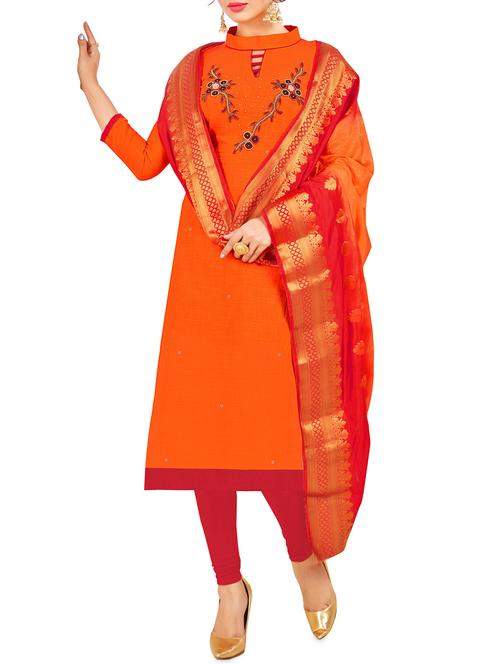 embroidered unstitched suit - 16209508 - Very Small Image - 1