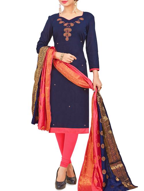 embroidered unstitched suit - 16209512 - Very Small Image - 1