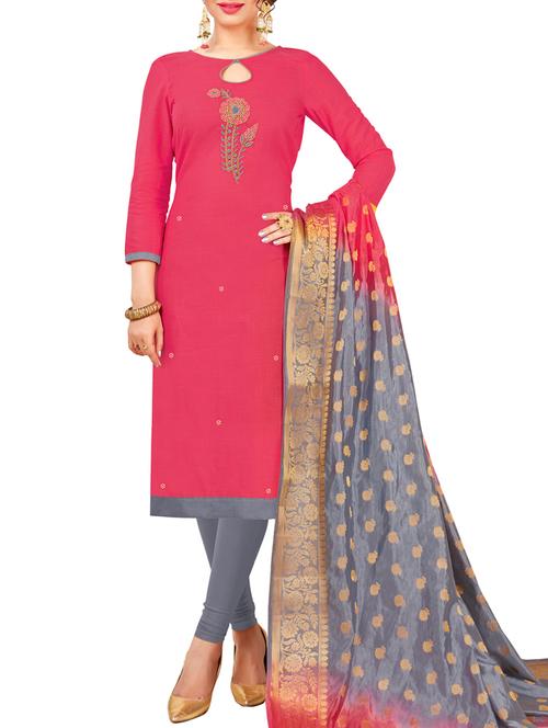 embroidered unstitched suit - 16209513 - Very Small Image - 1