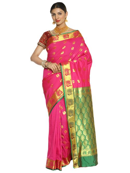 ethnic zari motif paithani saree - 16209533 - Very Small Image - 1