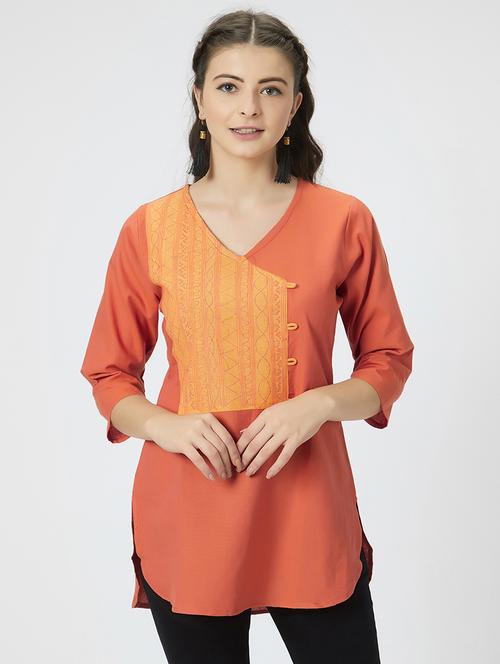 v neck overlay top - 16209658 - Very Small Image - 1