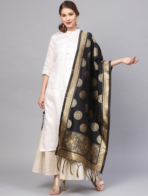 zari motifs banarasi dupatta - 16209705 - Very Small Image - 1