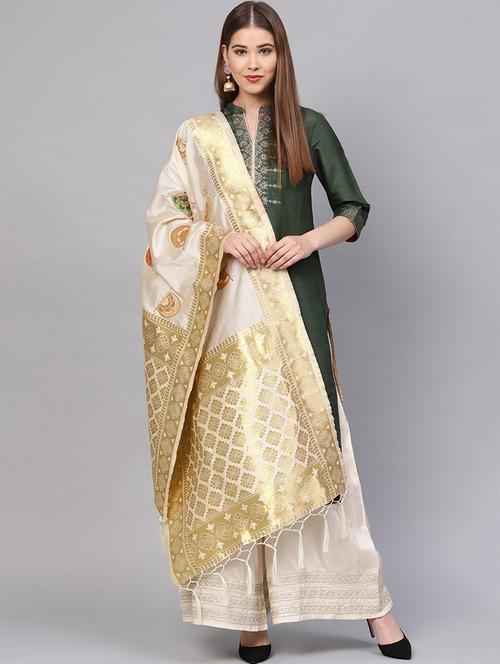 zari motifs banarasi dupatta - 16209735 - Very Small Image - 1