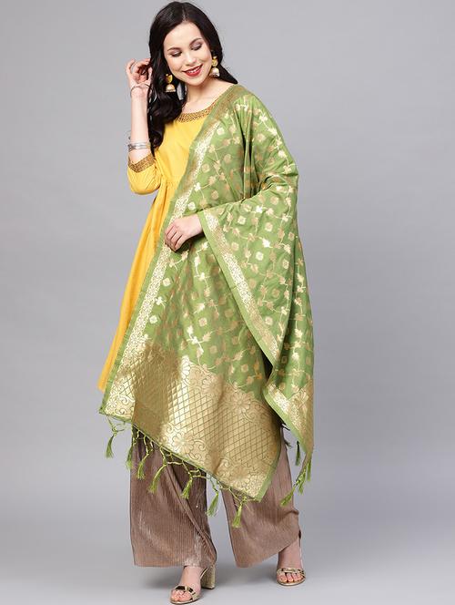 zari motifs banarasi dupatta - 16209744 - Very Small Image - 1