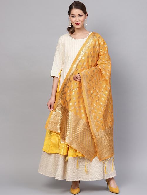 zari motifs banarasi dupatta - 16209748 - Very Small Image - 1