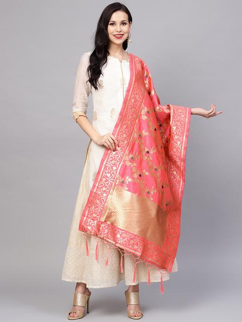 zari motifs banarasi dupatta - 16209753 - Very Small Image - 1