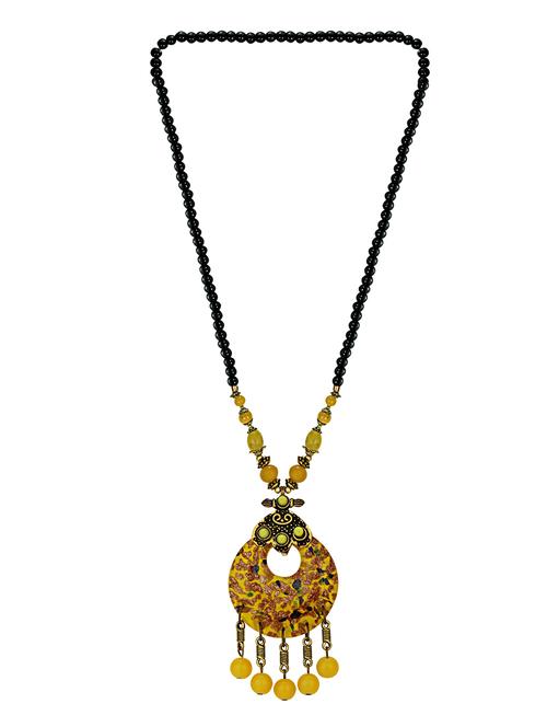 yellow metal long necklace - 16210264 - Very Small Image - 1