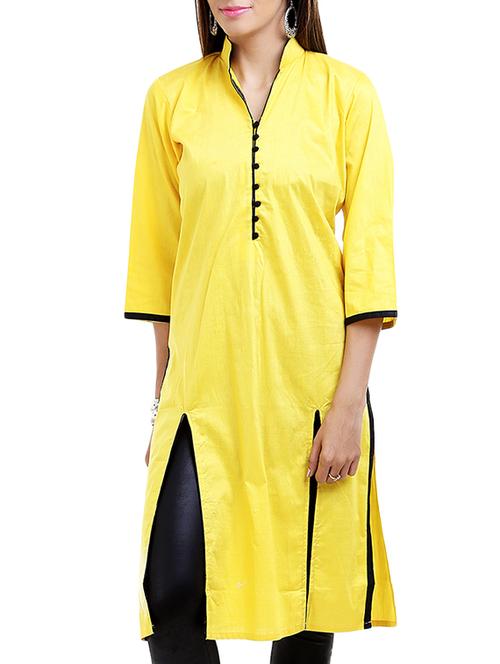 double slit contrast kurta - 16210268 - Very Small Image - 1