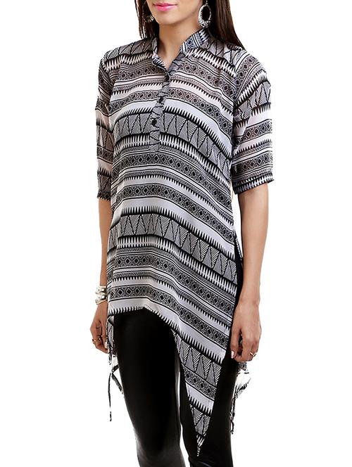 asymmetric printed kurta - 16210280 - Very Small Image - 1