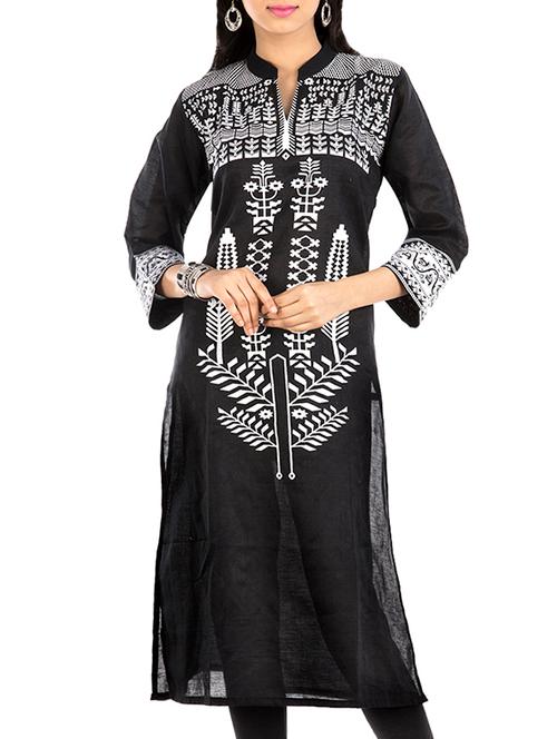 printed straight kurta - 16210287 - Very Small Image - 1