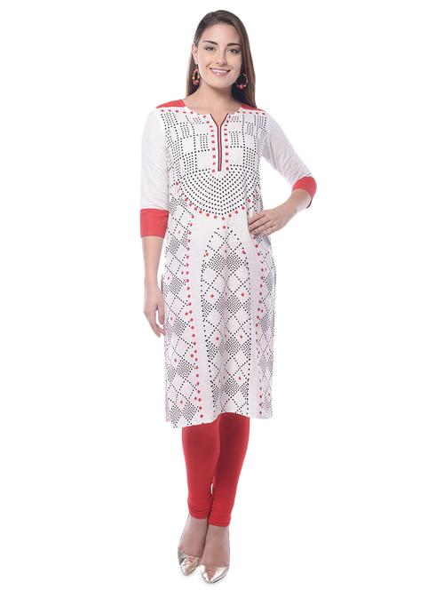 printed straight kurta - 16210288 - Very Small Image - 1
