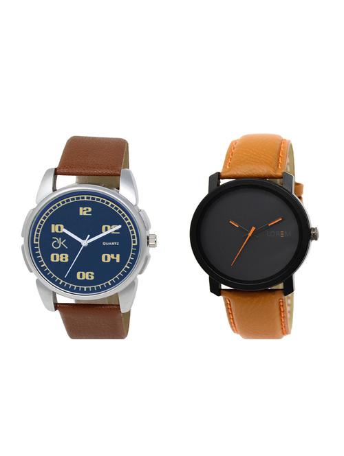 set of 2 analog watch combos(ad-01-lk-20) - 16211107 - Very Small Image - 1