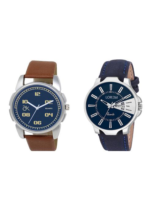 set of 2 analog watch combos(ad-01-lk-23) - 16211110 - Very Small Image - 1