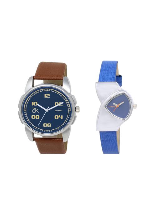 set of 2 analog couple watches(ad-01-lk-208) - 16211143 - Very Small Image - 1