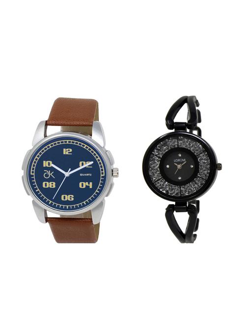 set of 2 analog couple watches(ad-01-lk-211) - 16211146 - Very Small Image - 1