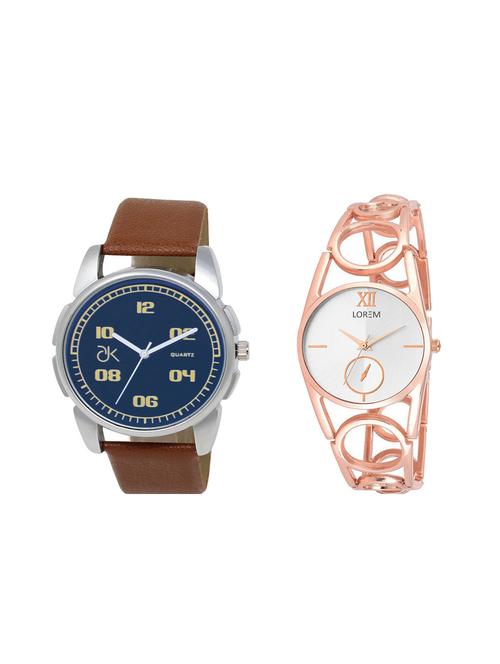 set of 2 analog couple watches(ad-01-lk-213) - 16211147 - Very Small Image - 1