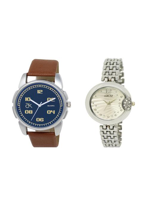set of 2 analog couple watches(ad-01-lk-227) - 16211157 - Very Small Image - 1