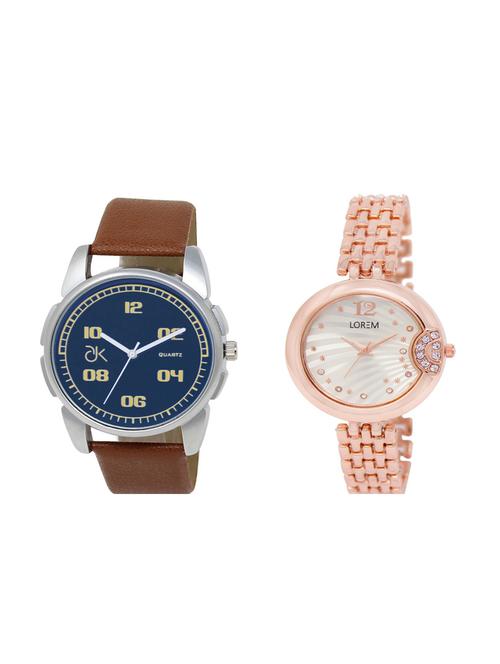 set of 2 analog couple watches(ad-01-lk-228) - 16211158 - Very Small Image - 1