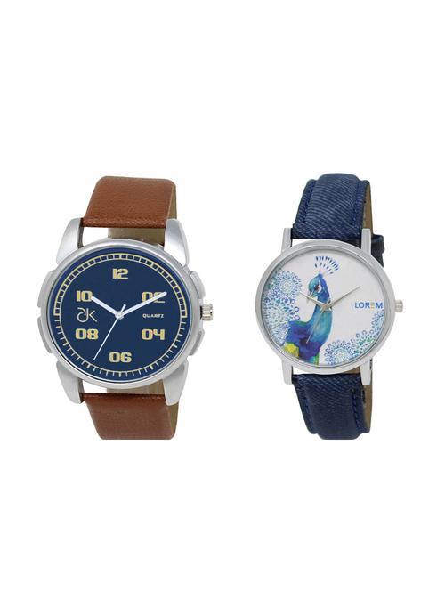 set of 2 analog couple watches(ad-01-lk-241) - 16211169 - Very Small Image - 1
