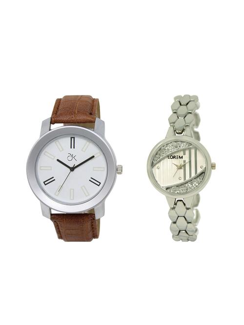 set of 2 analog couple watches(ad-02-lk-223) - 16211239 - Very Small Image - 1