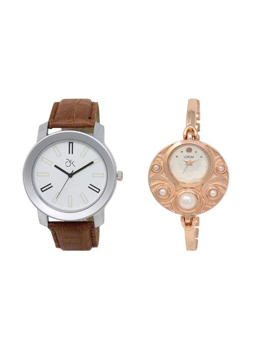 set of 2 analog couple watches(ad-02-lk-246) - 16211260 - Very Small Image - 1