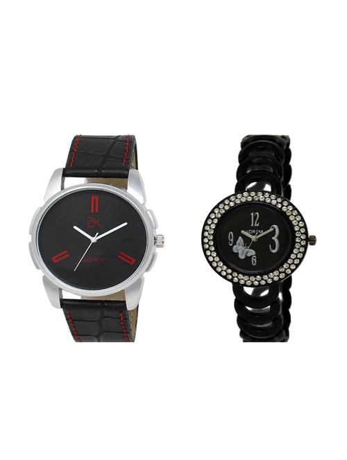 set of 2 analog couple watches(ad-03-lk-201) - 16211308 - Very Small Image - 1