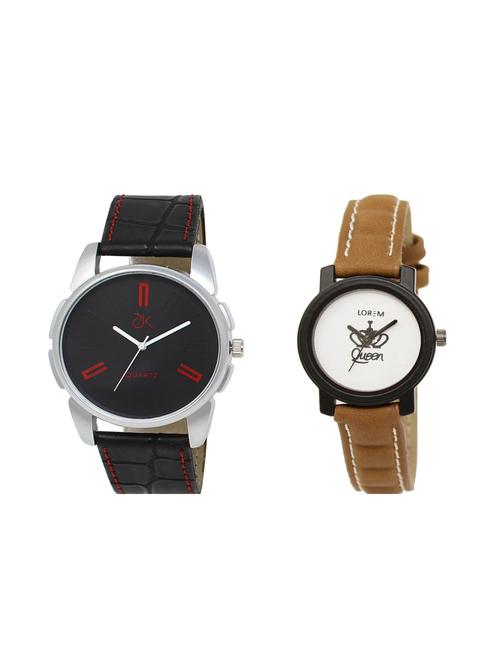 set of 2 analog couple watches(ad-03-lk-209) - 16211316 - Very Small Image - 1