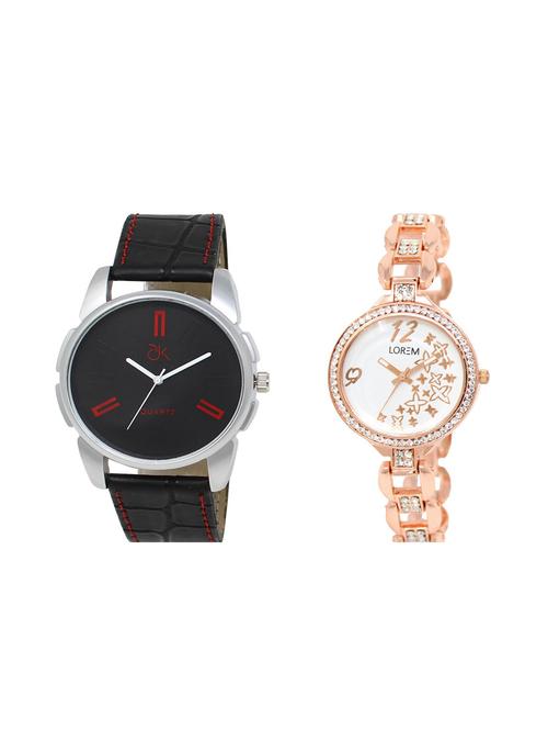 set of 2 analog couple watches(ad-03-lk-210) - 16211317 - Very Small Image - 1