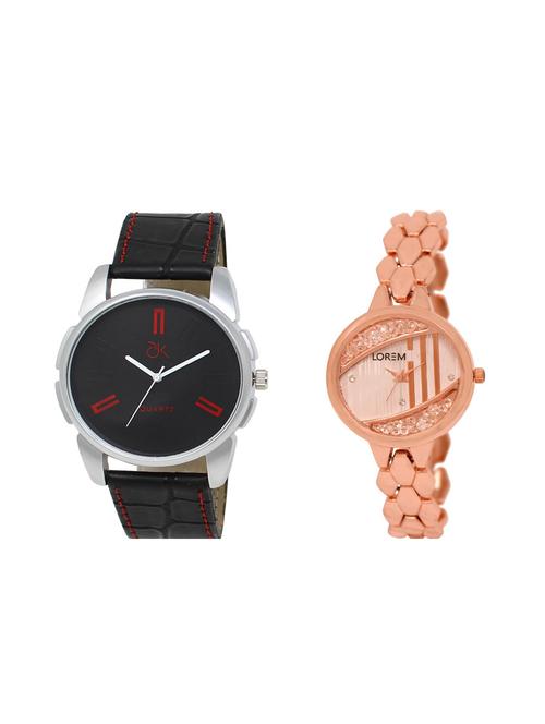 set of 2 analog couple watches(ad-03-lk-222) - 16211324 - Very Small Image - 1