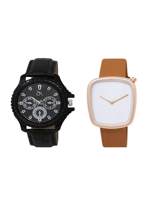 set of 2 analog watch combos(ad-04-lk-40) - 16211385 - Very Small Image - 1